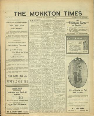 Monkton Times, 13 Oct 1911