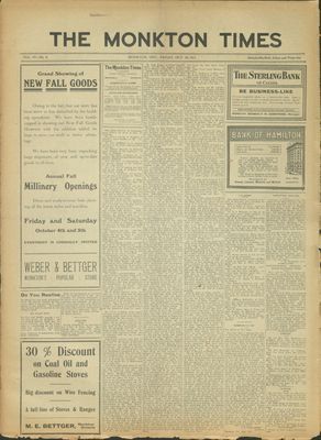 Monkton Times, 25 Oct 1912