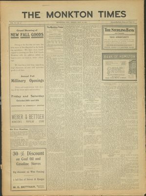 Monkton Times, 15 Nov 1912