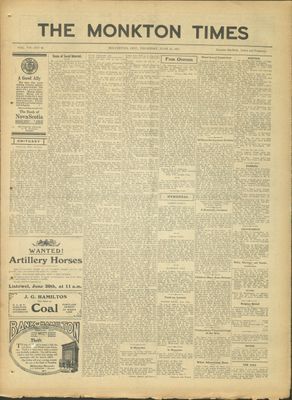 Monkton Times, 21 Jun 1917