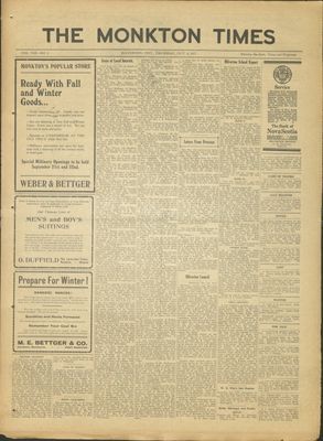 Monkton Times, 4 Oct 1917