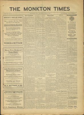 Monkton Times, 18 Apr 1918