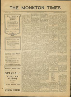 Monkton Times, 6 Mar 1919