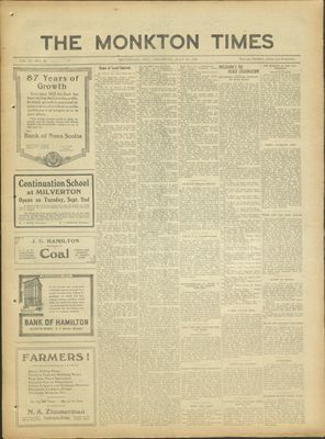 Monkton Times, 24 Jul 1919