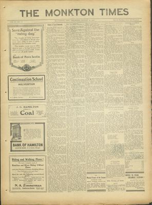 Monkton Times, 28 Aug 1919