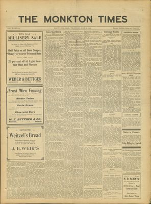 Monkton Times, 22 Jul 1920