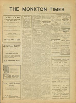 Monkton Times, 30 Sep 1920