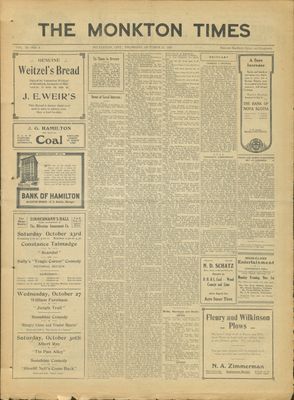 Monkton Times, 21 Oct 1920