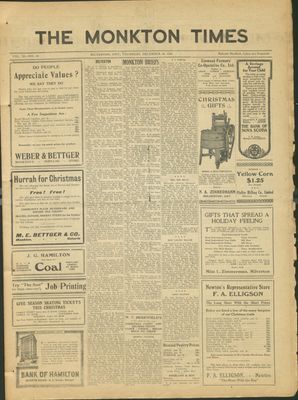 Monkton Times, 16 Dec 1920