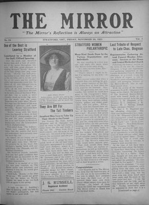 Stratford Mirror, 30 Nov 1923