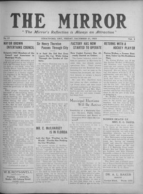 Stratford Mirror, 21 Dec 1923