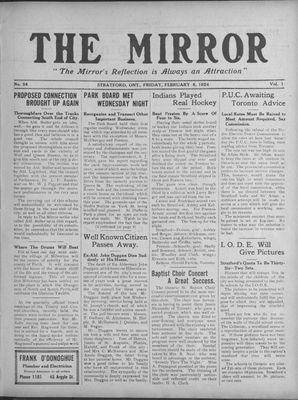 Stratford Mirror, 8 Feb 1924