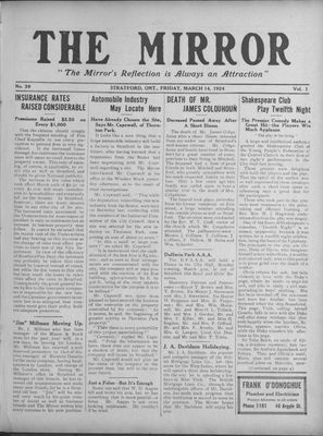 Stratford Mirror, 14 Mar 1924