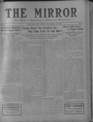 Stratford Mirror, 19 Sep 1924