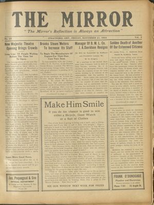 Stratford Mirror, 21 Nov 1924