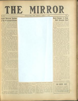 Stratford Mirror, 2 Apr 1926