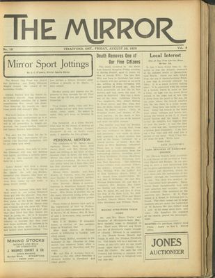 Stratford Mirror, 20 Aug 1926