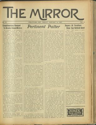 Stratford Mirror, 14 Jan 1927