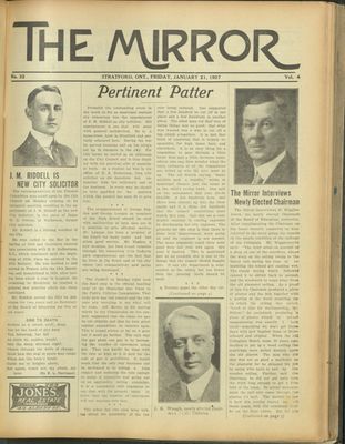 Stratford Mirror, 21 Jan 1927