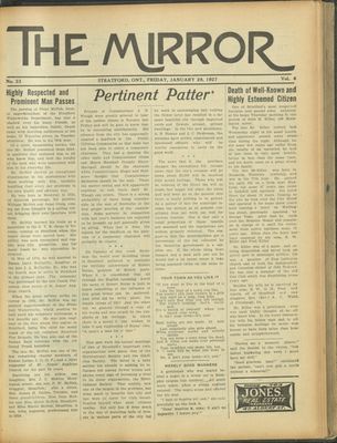 Stratford Mirror, 28 Jan 1927