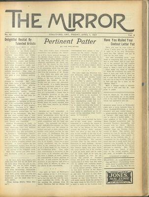 Stratford Mirror, 1 Apr 1927