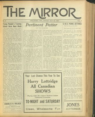 Stratford Mirror, 22 Jul 1927