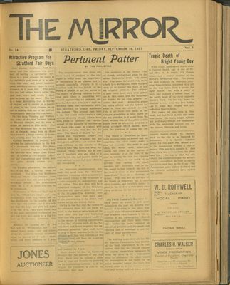 Stratford Mirror, 16 Sep 1927