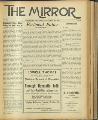 Stratford Mirror, 30 Sep 1927