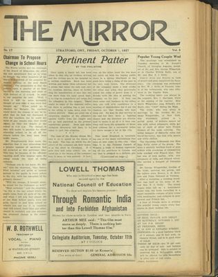 Stratford Mirror, 7 Oct 1927