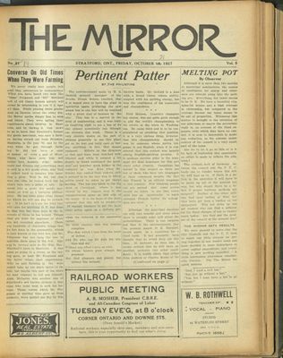 Stratford Mirror, 21 Oct 1927