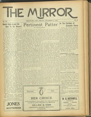 Stratford Mirror, 9 Dec 1927