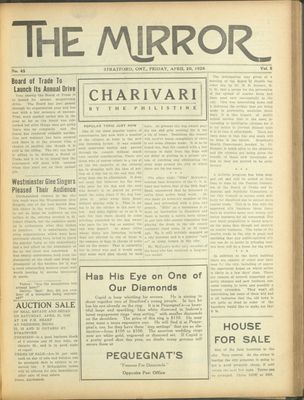 Stratford Mirror, 20 Apr 1928