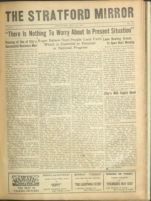 Stratford Mirror, 22 May 1931