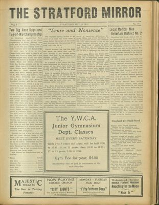 Stratford Mirror, 9 Oct 1931