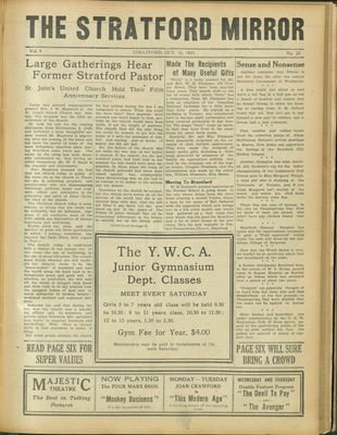 Stratford Mirror, 16 Oct 1931