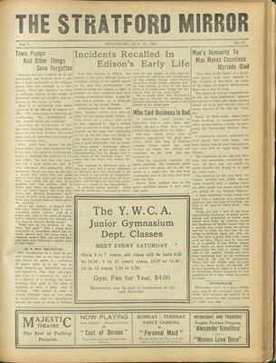 Stratford Mirror, 23 Oct 1931