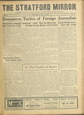 Stratford Mirror, 19 May 1933