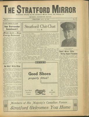 Stratford Mirror, 10 Aug 1945