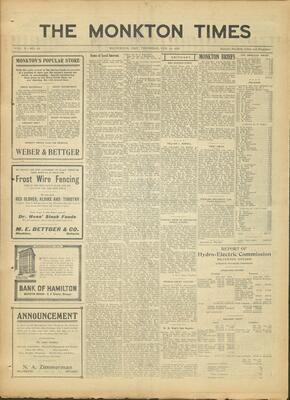 Monkton Times, 19 Feb 1920