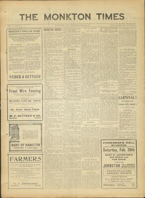 Monkton Times, 26 Feb 1920