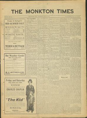 Monkton Times, 14 Jul 1921