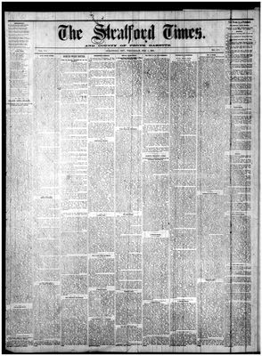 Stratford Times, 1 Feb 1882