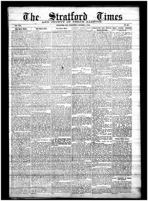 Stratford Times, 3 Oct 1888