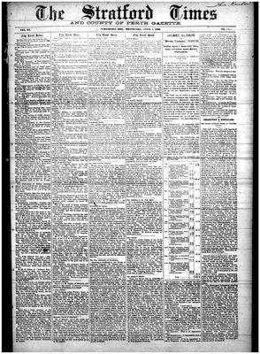 Stratford Times, 2 Apr 1890