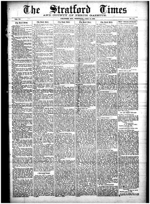 Stratford Times, 16 Apr 1890