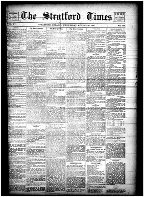 Stratford Times, 20 Aug 1890