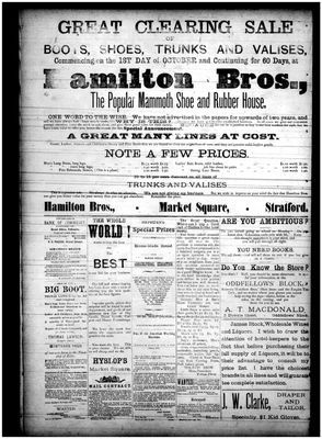 Stratford Times, 1 Oct 1890