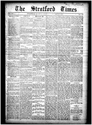 Stratford Times, 8 Oct 1890