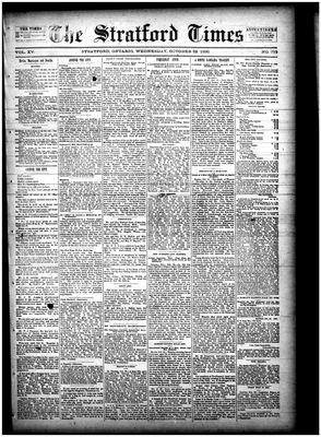 Stratford Times, 22 Oct 1890