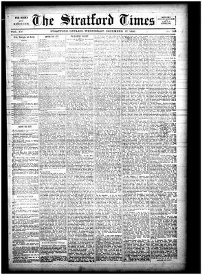 Stratford Times, 17 Dec 1890